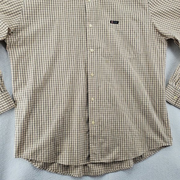 Chaps Shirt Men's Casual Button Up Long Sleeve Collared Plaid White Extra Large - Picture 6 of 11